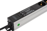 EAN 4016032501657 - Digitus DN-95438 unidad de distribución de energía (PDU) 9 salidas AC 1U Negro, Plata imagen 2