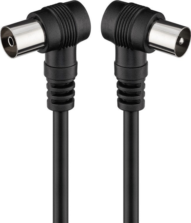 Antenna Connection Cable, Angled, Black, 2.5 M - Iec/Coax Pl
