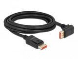Delock Displayport Cable Stecker Gerade Zu Stecker 90° Oben Gewinkelt 8k 60 Hz 3 M