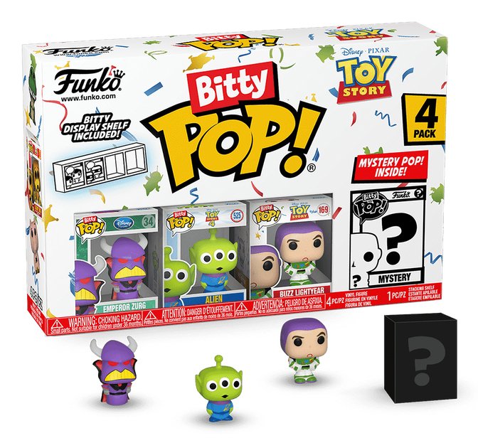 Blister 4 Figuras Bitty Pop Disney Toy Story Zurg
