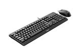 Teclado Inglés + Ratón Philips 2000 Series Spt6207bl/00 Usb Qwerty Negro