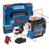 Láser De Líneas Bosch Professional  Gll 3-80 C Professional, L-Boxx, Láser De Líneas Cruzadas Azul/Negro, Con Líneas Láser Rojas, Batería De Iones De Litio De 2,0 Ah 0601063r02