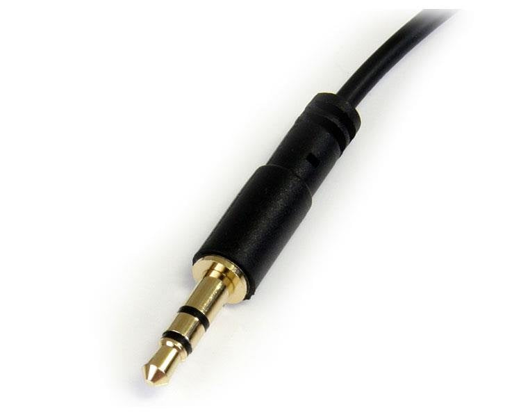Startech Cable De Audio Estereo Minijack M/M 3,5mm Acodado 30cm