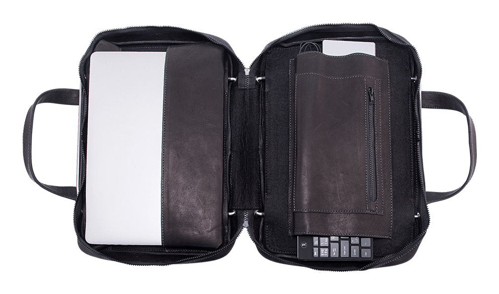 R-Go Maletín Para Portátil Viva 15,6 "Cuero Plena Flor Negro