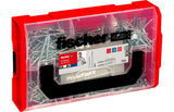 Fischer Fixtainer Powerfast Ii Cabeza Avellanada Pz, Juego De Tornillos 702 Piezas, Rosca Parcial Y Total, Galvanizado 562277