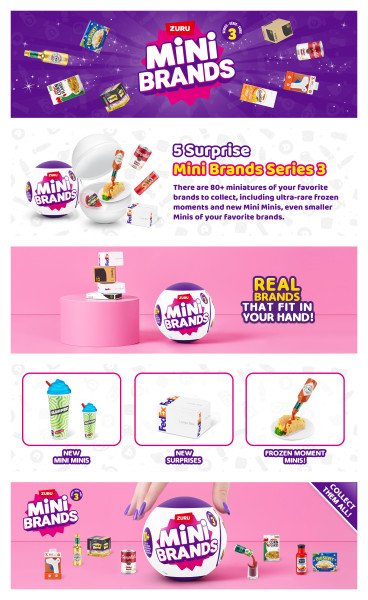 Figurki Mini Brands Global Brands Seria 3 1 Sztuka