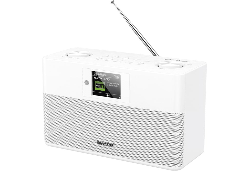 Kenwood Cr-M80dab Dab+ Radio, Grosses Tft Farbdisplay, Bluetooth Blanco