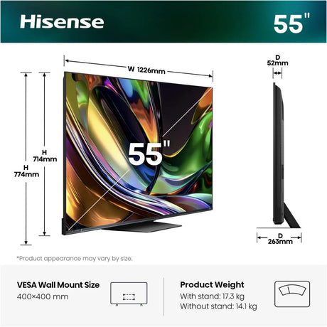 EAN 6942351436500 - Hisense 55UR8S 139,7 cm (55") 4K Ultra HD Smart TV Wifi Negro imagen 4