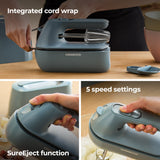Kenwood Handmixer Quickmix Go Storm Blue (Gris, 350 Watt) 0w22210034
