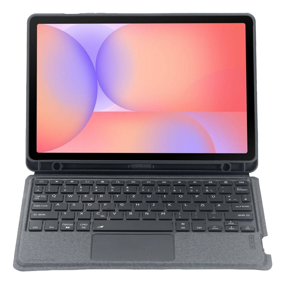 4smarts Tastatur Funda Solid Pro Qwertz Para Samsung Galaxy Tab S10 Lite, Grafit