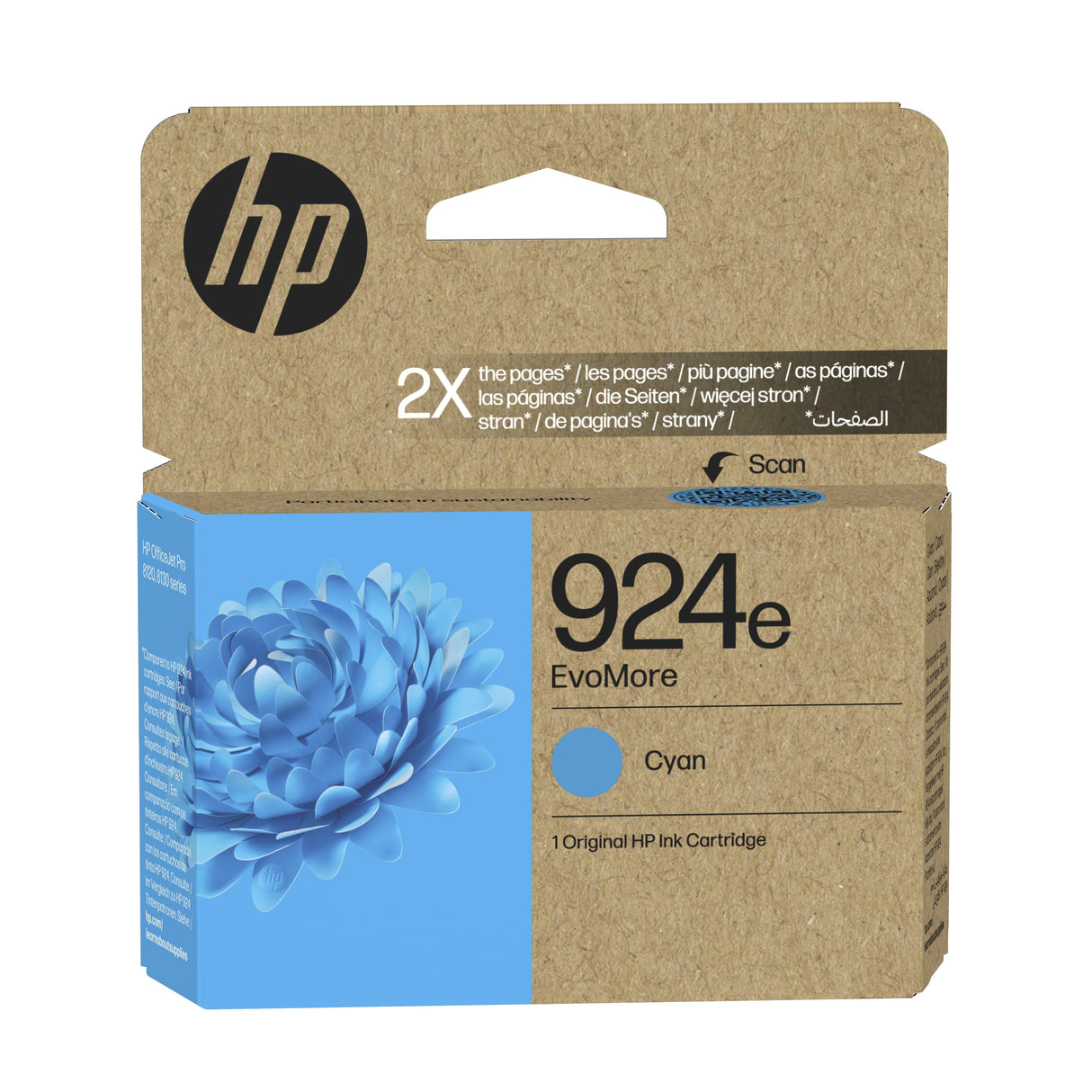 EAN 0199764687432 - HP 924e EvoMore Cyan Original Ink Cartridge cartucho de tinta 1 pieza(s) Alto rendimiento (XL) imagen 1