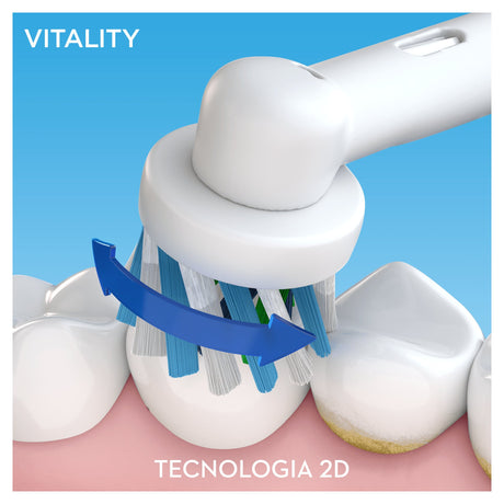 EAN 4210201200758 - Oral-B Vitality 100 CrossAction Adulto Cepillo dental oscilante Negro, Blanco imagen 3