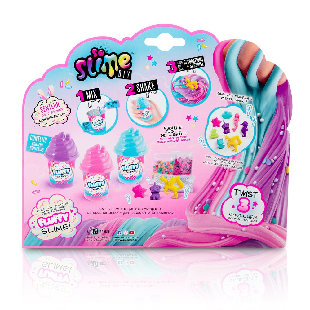 Set 3 Botes Esponjoso Slime Diy
