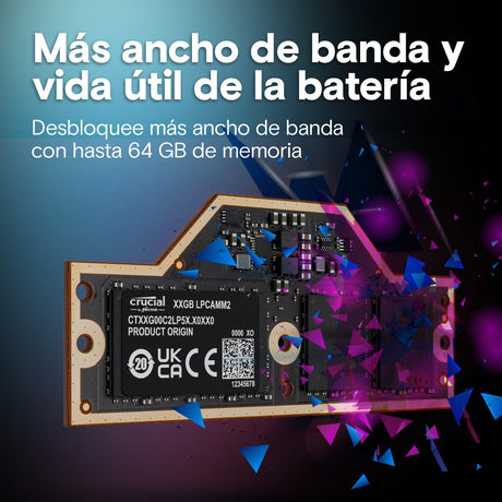 EAN 649528945501 - Crucial CT32G75C2LP5X módulo de memoria 32 GB 1 x 32 GB LPDDR5X 7500 MT/s 262-pin LPCAMM2 imagen 5