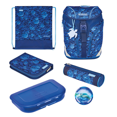 EAN 4008110344546 - Herlitz SoftLight Plus GreenLine Deep Sea juego de mochila escolar Niño Poliéster Azul imagen 1