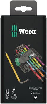 Wera 967/9 Tx Bo Sb L-Key Set, Blacklaser