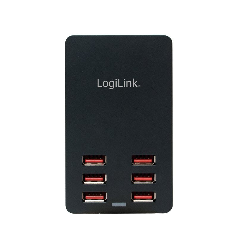 Logilink Usb Table Charger, 6 Port, 32w, Negro