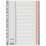 Esselte Índice Numérico Multitaladro 1-31 Polipropileno A4 Gris Con Carátula Índice Cartón Color