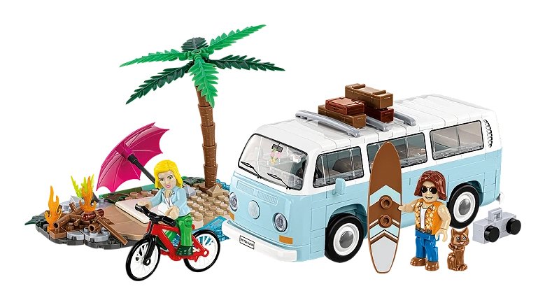 Cobi Volkswagen T2at2a Station Wagon, Escala De Juguetes De Construcción 1:35 Cobi-24617