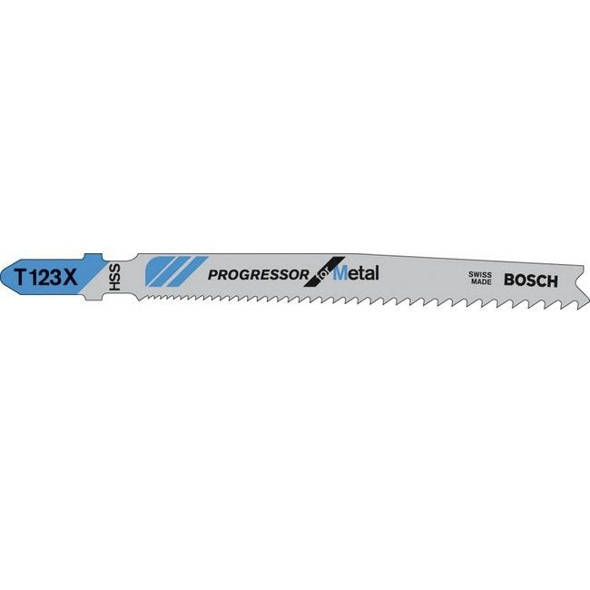 Bosch Professional Hoja De Sierra De Calar T 123 X Progressor Para Metal, 100 Mm 5 Piezas 2608638473