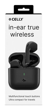 Auriculares Celly Compactbk  Inalámbrico  Usb Tipo C Negro