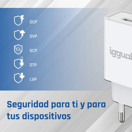 EAN 8435364318188 - iggual IGG318188 cargador de dispositivo móvil Universal Blanco Corriente alterna Interior imagen 8