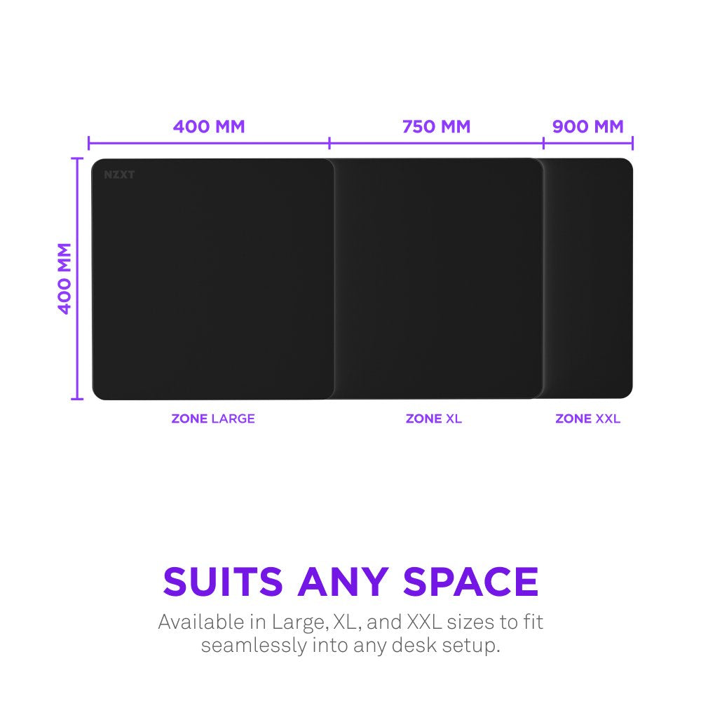 Nzxt Zone Mauspad Large 400x400mm Black Mm-Lrgsp-Bk Retail