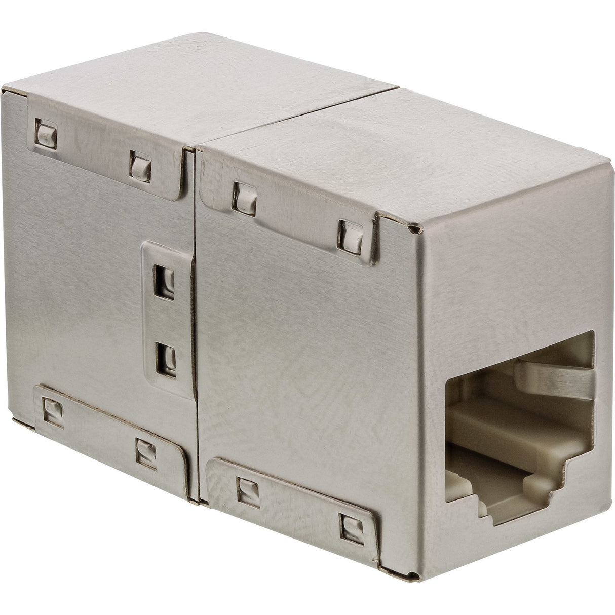 Adaptador Inline Cat.5e De Metal Blindado 2x Rj45 Hembra A Hembra