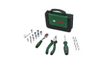 Bosch Powertools Starter Werkzeug Set, 26-Piezas (Verde/Negro, Mit Textil-Reissverschlussetui) 1600a02by2