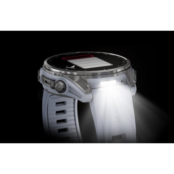 Garmin Fenix 8 Whitestone Smartwatch 43mm Amoled Plateado Con Correa De Silicona Blanca