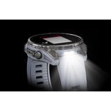 Garmin Fenix 8 Whitestone Smartwatch 43mm Amoled Plateado Con Correa De Silicona Blanca