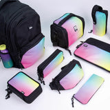 Milan Sunset Plumier De 3 Pisos Con Goma De Borrar, Sacapuntas, Lapiz, 3 Boligrafos Capsule, Regla, 12 Lapices De