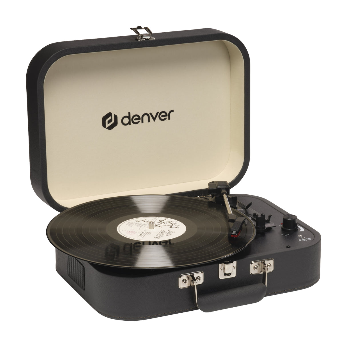 EAN 5706751090370 - Denver VPL-130DGR tocadisco Tocadiscos de tracción directa Negro Semiautomático imagen 3