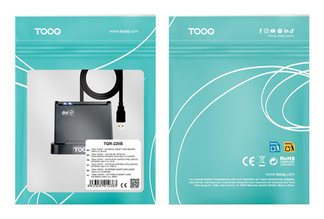 EAN 8433281010383 - TooQ TQR-220B lector de tarjeta inteligente Interior imagen 6
