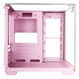 Caja Microatx Gaming Mars Gaming Mcvisionmp Triple Cristal Templado Gpu 330mm 1x3.5 1x2.5 Rosa