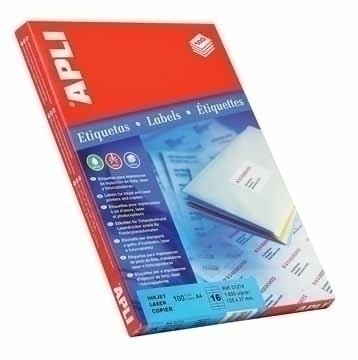 EAN 8410782012825 - APLI Labels 48.5 x 16.9mm etiqueta autoadhesiva Blanco 6800 pieza(s) imagen 1