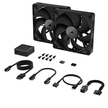 EAN 0840006680864 - Corsair iCUE LINK RX140 Carcasa del ordenador Ventilador 14 cm Negro 2 pieza(s) imagen 3