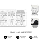 Teclado + Raton Business Slim Silencioso Wireless Blanco Subblim Español