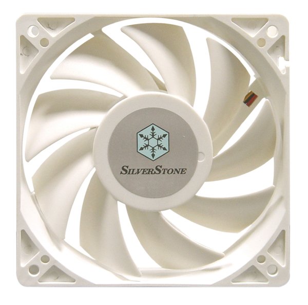 Ventilador Pc Silverstone Fm122 Blanco 120x120x32 Con Regulador Plata