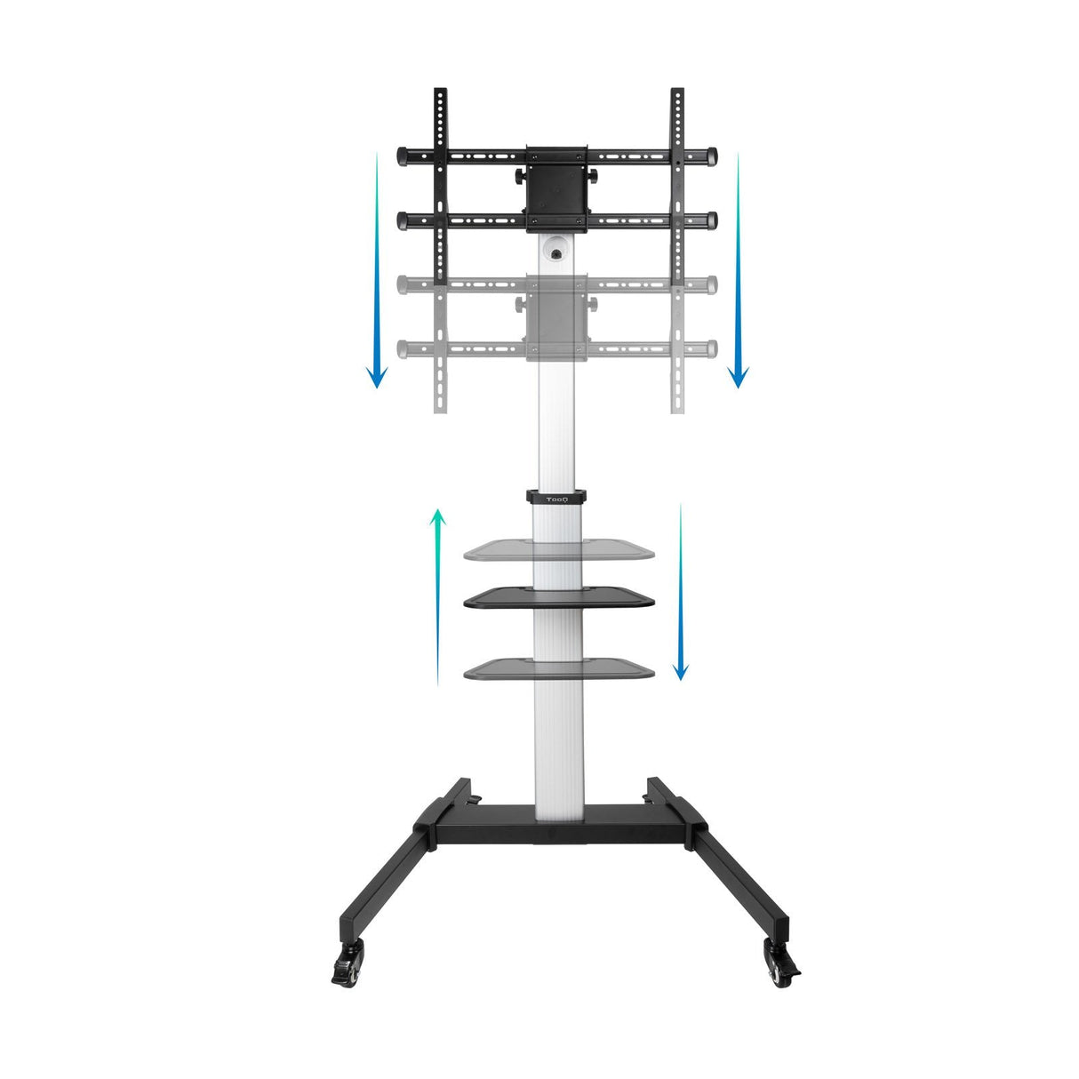 Tooq Soporte Suelo Ruedas Tv Horiz/Vert "Hera" 37-86" - Negro