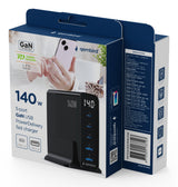 Gembird 5-Port 140 W Gan Usb Fast Charger Black