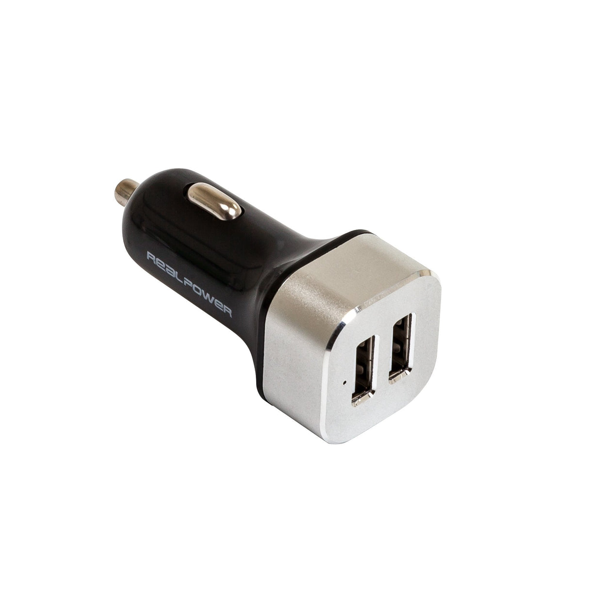 Realpower 176635 Cargador De Dispositivo Móvil Auto Negro, Plata