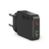 Sbs Pd Reiselader Ultraslim 45w Usb/Usb-C Gan Schwarz