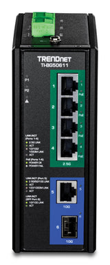 Trendnet Industrial Switch 6-Port 2.5g Poe++ 1sfp+ Din-Rail