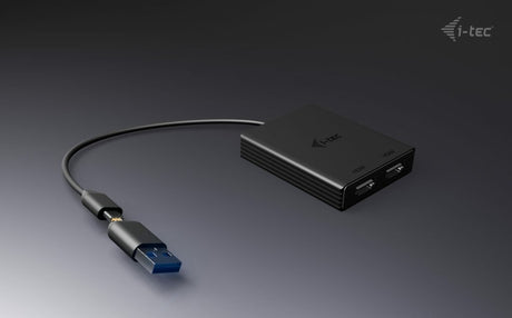 EAN 8595611706851 - i-tec CADUAL4KDP adaptador de cable de vídeo 0,27 m USB Type-A/USB Type-C 2 x DisplayPort Negro imagen 2