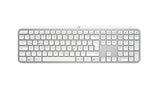 Teclado Alemán Logitech Mx Keys S Rf Wireless + Bluetooth Qwertz Aluminio, Blanco