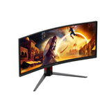 Aoc Cu34g4ca 34" 3440x1440 Fast Va Flat H A 130 Mm Aoc G4 21:9 1500r Wqhd 180hz Fastva 1ms Gtg Hdr400 Has Usbc 90w Usb Hub