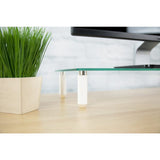 Techly Ica-Ms 461 Soporte De Mesa Para Pantalla Plana 81,3 Cm (32") Independiente Transparente, Blanco