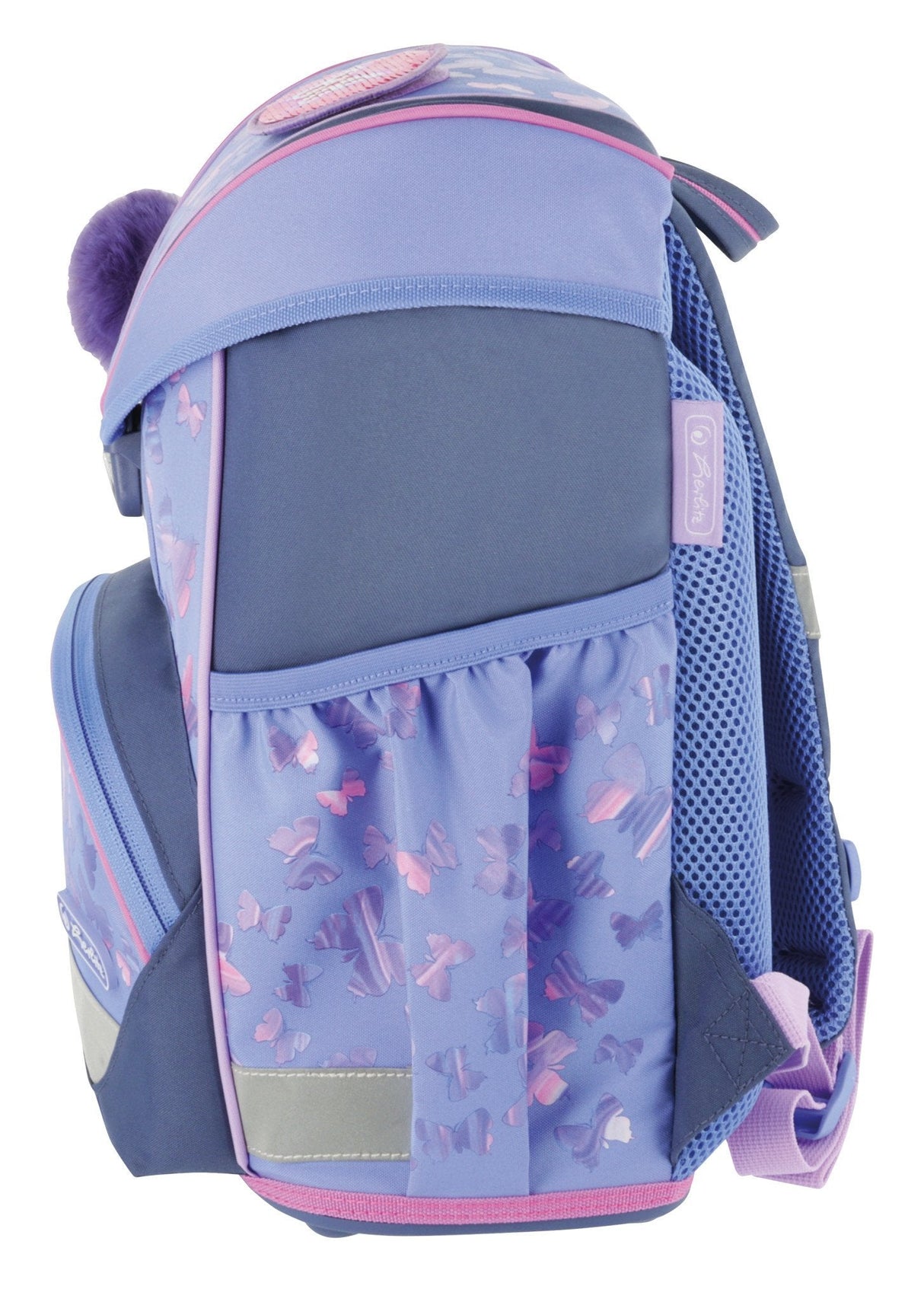 Mochila Escolar Herlitz Ultralight Violeta/Rosa, Estuche Estudiante Con 16 Piezas, Mocasines Ovalados, Bolsa De Deporte, 2 Aplicaciones 50046157