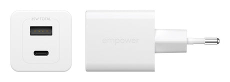 EAN 5715685027550 - PanzerGlass empower™ by ® Turbo 35W Charger incl. USB-C + USB-A | EU Plug | Silver White Smartphone Blanc imagen 5